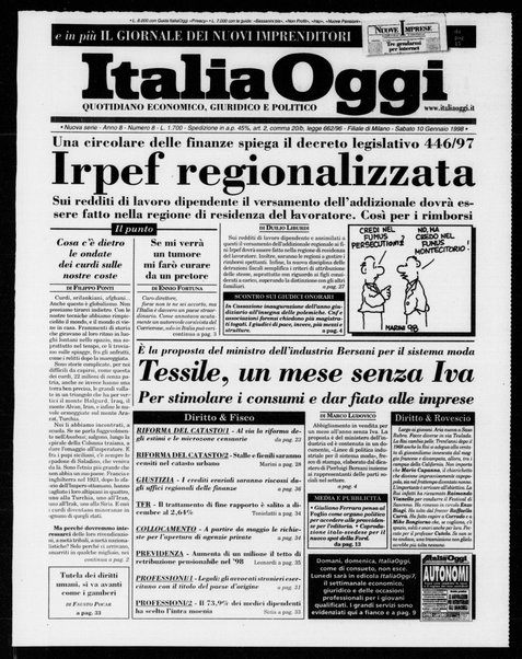 Italia oggi : quotidiano di economia finanza e politica